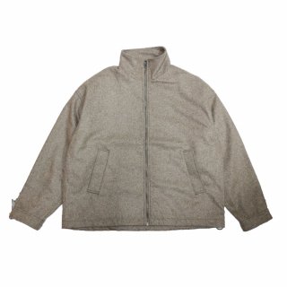 Select Wool Stand Zip Wide Style Jackets (Beige)