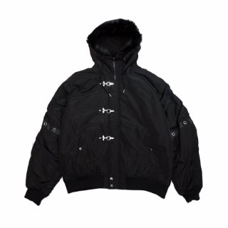 Select fireman fur & boa hoodie Style Jacket (Black)