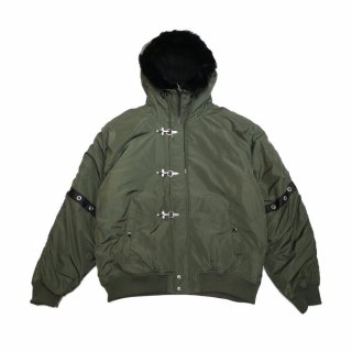 Select fireman fur & boa hoodie Style Jacket (Olive)