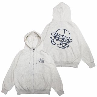 Select Wide Line Zip Hoodie Headphone (Ash Grey)