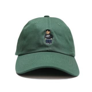 Gimme Five Kush Bear Embroidery Cotton Cap (Dk.Green)