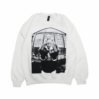 Tupac FXXK Finger Photo Crewneck Sweat (White)
