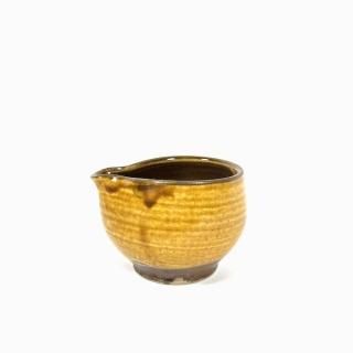 小鹿田焼 坂本浩二窯 色見片口 飴