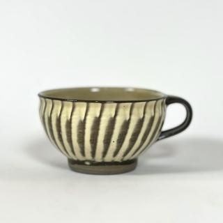 小鹿田焼 黒木昌伸窯 手付きスープカップ