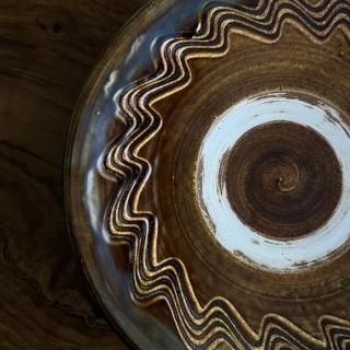 小鹿田焼 大皿 黒木昌伸窯