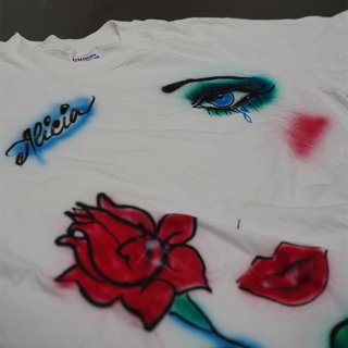 USED WEAR90s Vintage Tee Spray Art Alicia
