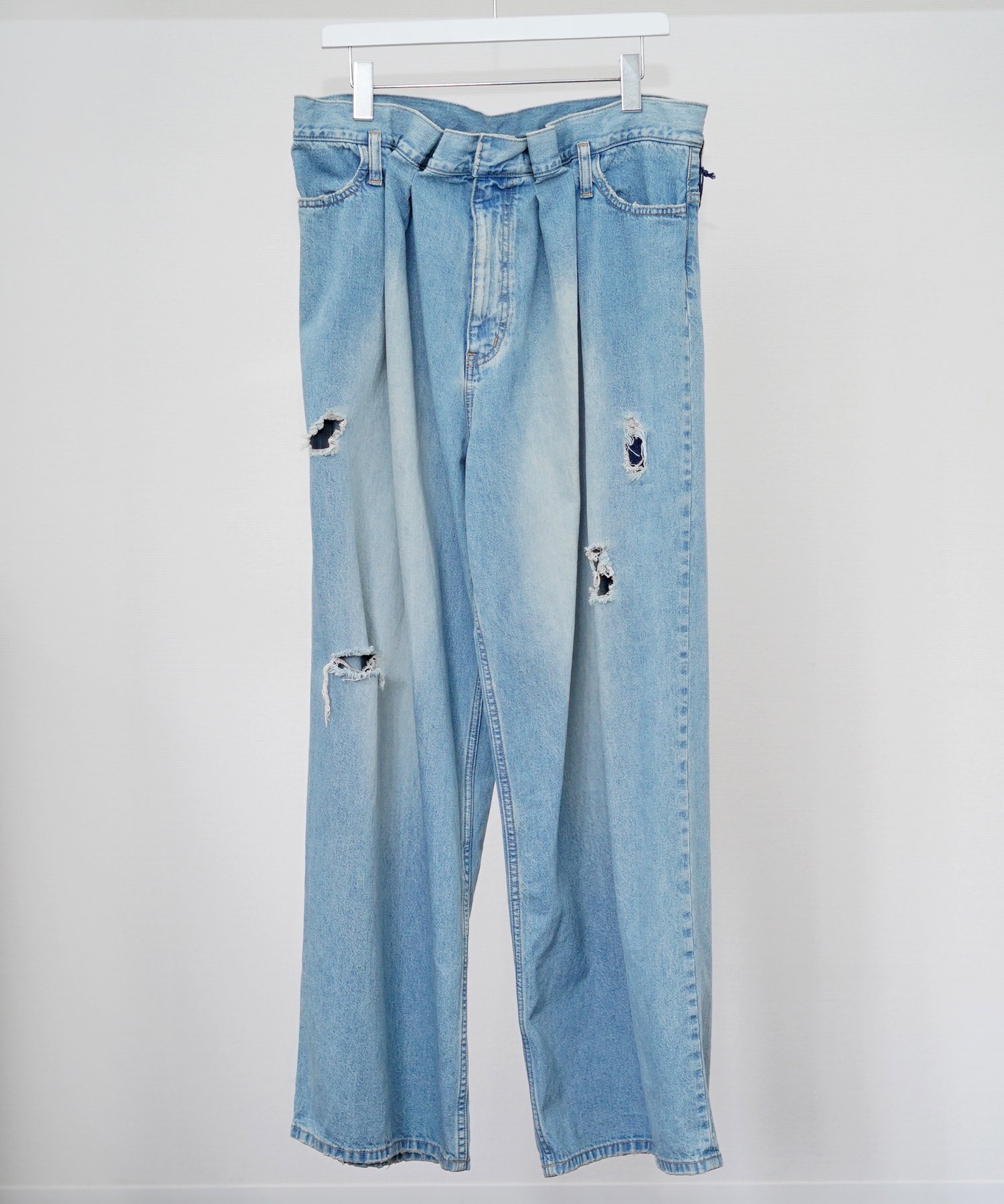 CURRENTAGE / ơDameged denim pants