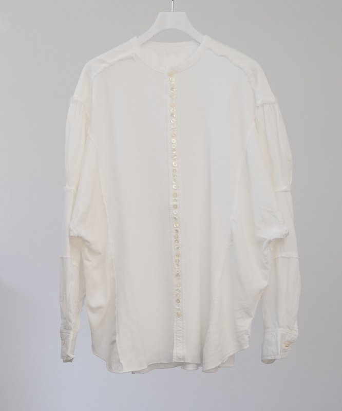 CURRENTAGE / ơBand Collar Shirt