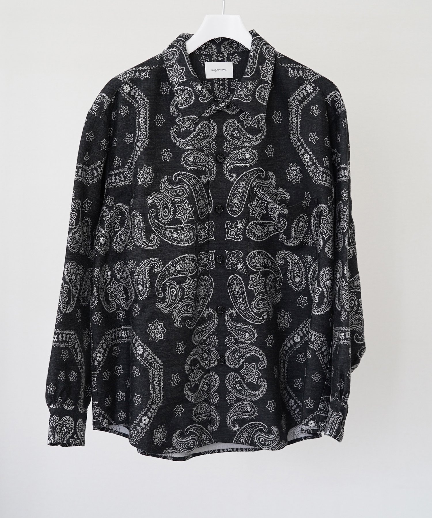 superNova. / ѡΥ Split yoke big shirt - Bandana jacquard