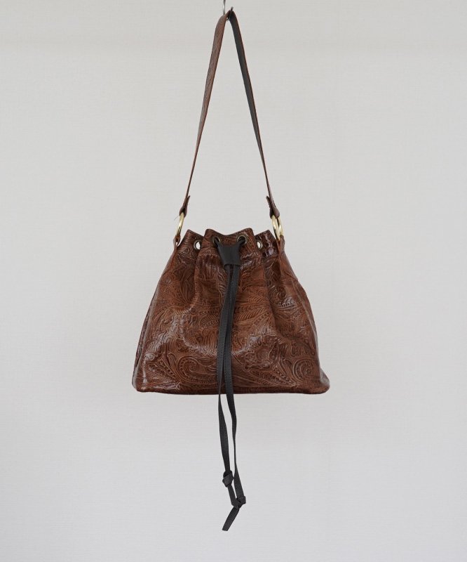 MASCORRO LEATHER / ޥ쥶 FLORAL DRAW STRING BAG