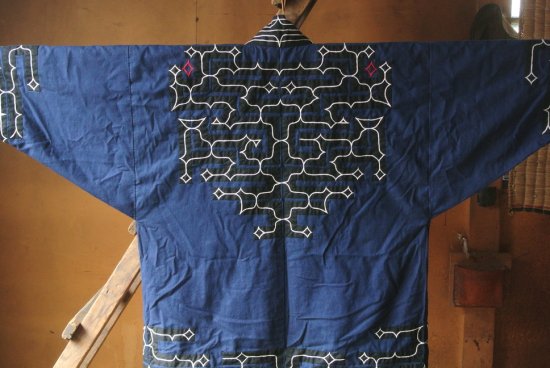 アイヌ民族衣装 チカルカルペ 木綿衣 半纏 着物