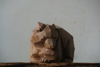 柴崎重行 「這熊」 木彫り熊
