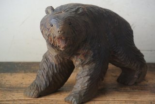 古い木彫り熊　這い熊