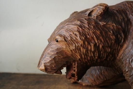 登別　木彫り　クマ　葡萄 登別 木彫り クマ 葡萄 木彫りのクマ