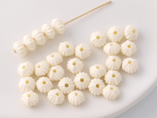 vintage ivory spacer beads 4.5x6mm