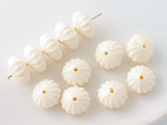 vintage ivory line spacer beads 7.5x11mm