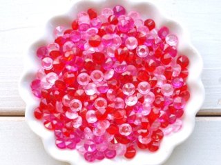 mix pink color facet rhinestone 6mm