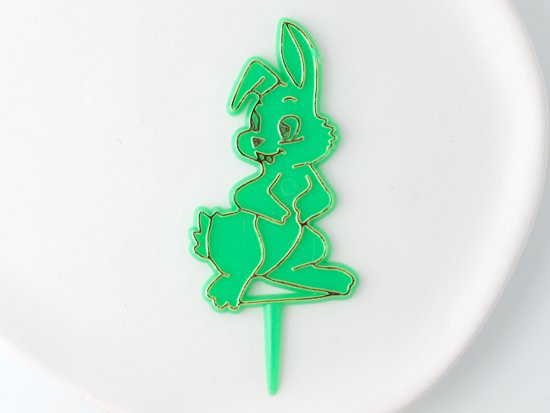 rabbit green pick  7.5cm