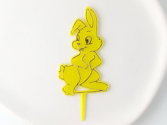 rabbit yellow pick  7.5cm