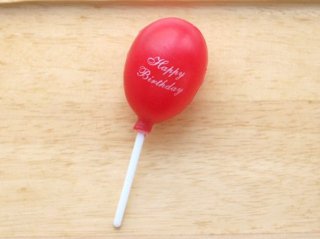birthdey balloon red pick  8cm
