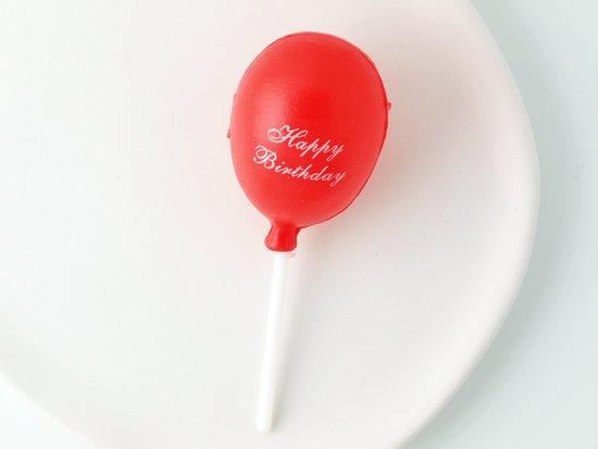 birthdey balloon red pick  8cm