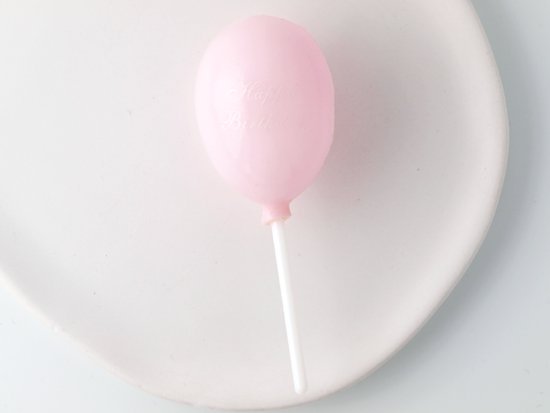 birthdey balloon pink pick  8cm