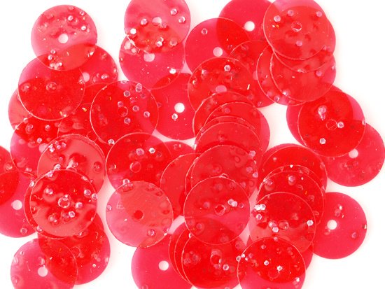 clear red glitter round spangle 8mm