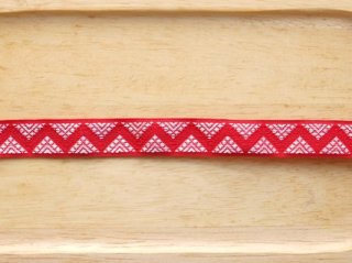 red rhombic embroidery ribbon 16mmx1M