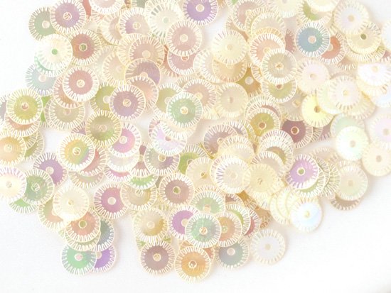 clear ivory AB round spangle 5mm
