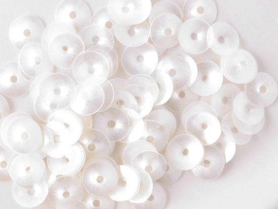 whiet powder pearl round spangle 6.5mm