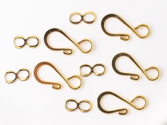 hook and eight clasp gold 19x9mm 10.5x5mm
