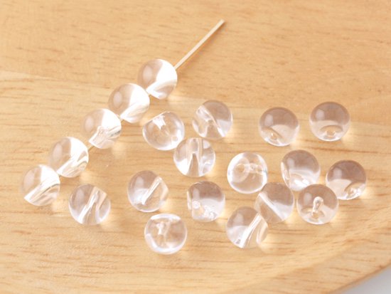 clear round drop beads 6.5mm