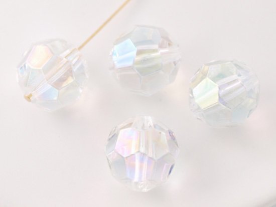 clear AB round cut beads 16mm