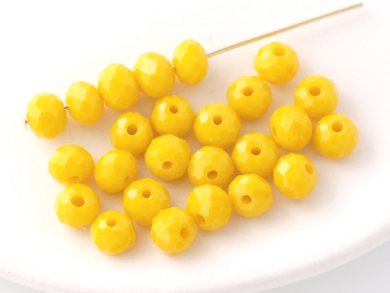 orange yellow facet rondell spacer beads 4.5x6mm