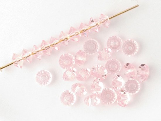 pink spacer beads 3x5.5mm