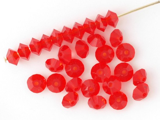 red spacer beads 3x5mm
