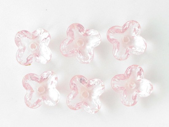 light pink 4petal flower beads 8x4mm