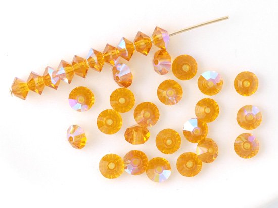 topaz AB spacer beads 3x5mm