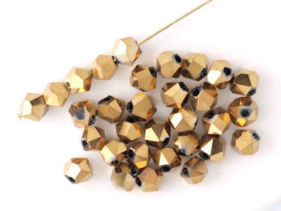 bronze english cut beads 5mm