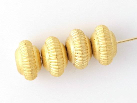 vintage gold spacer beads 6x10mm