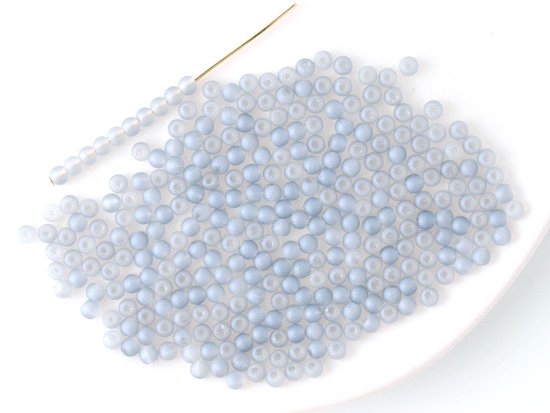 gray frost round beads 3mm