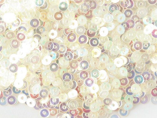 clear ivory AB round spangle 3mm (3g)