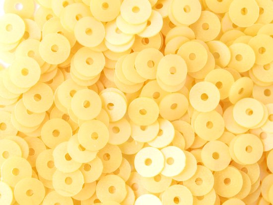 matte yellow round spangle 4mm (3g)