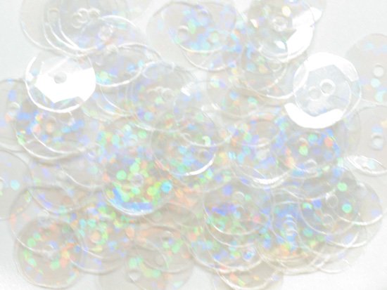 clear hologram AB crease round spangle 8mm