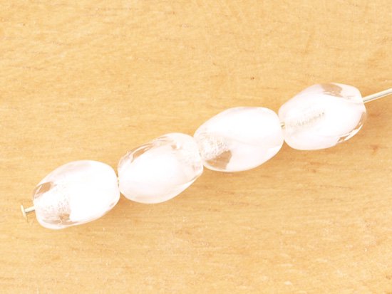 clear white marble beads 8.5mm