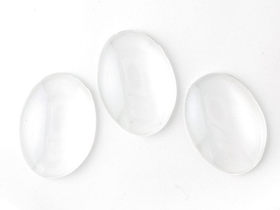 clear oval cabochon 25x18mm