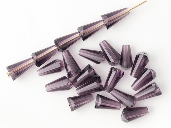 dark purple cone beads 7.5mm