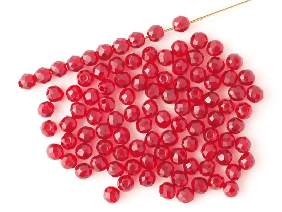 red round cut beads 3mm