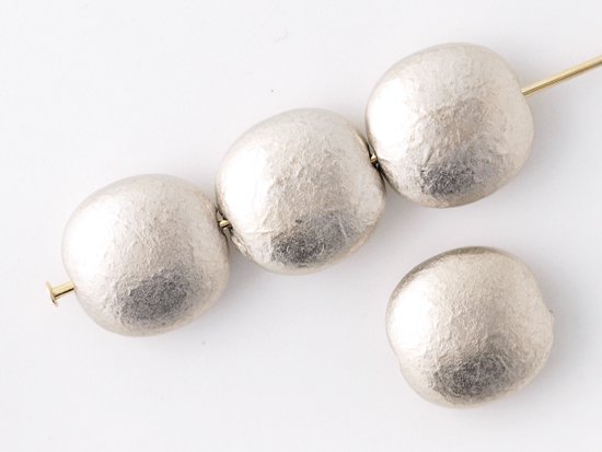 vintage silver coin beads 10.5mm