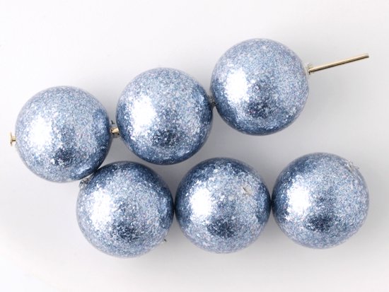 dark gray glitter pearl beads 12mm